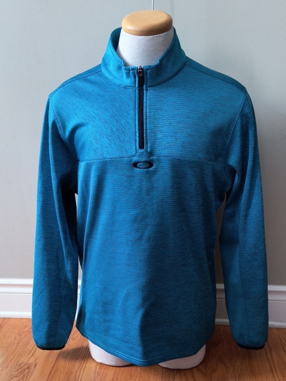 Men's Oakley Blue Quarter-Zip Performance Pullover, Men's Large
